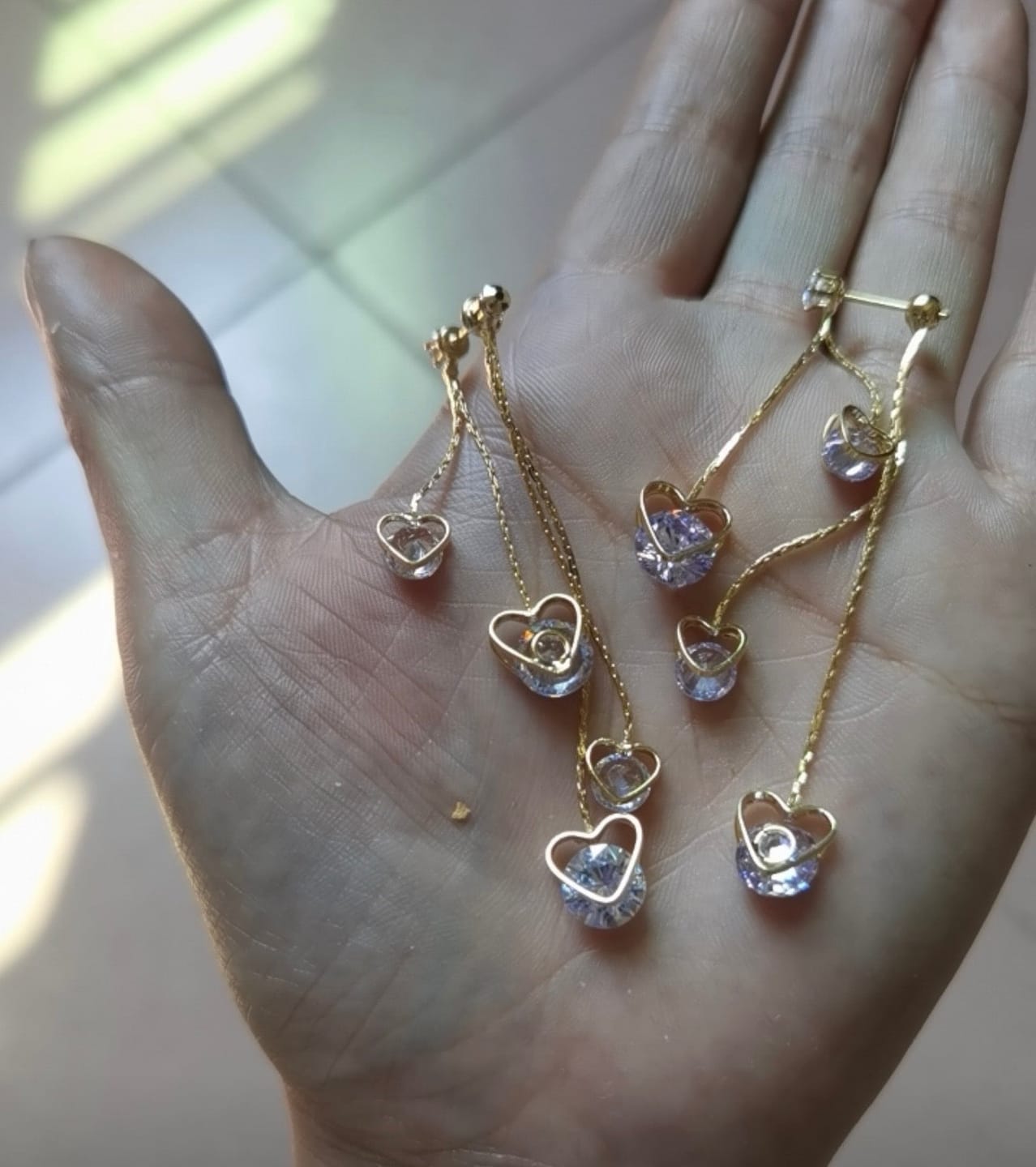 Customer photo review of Melrose Earrings