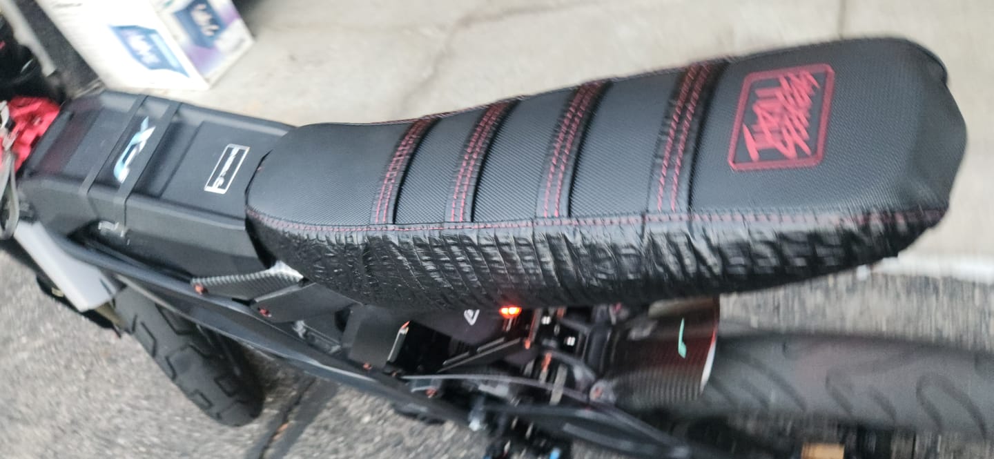 Customer photo review of Custom Seat Cover: Sur-Ron LBX 21 Inch Extended