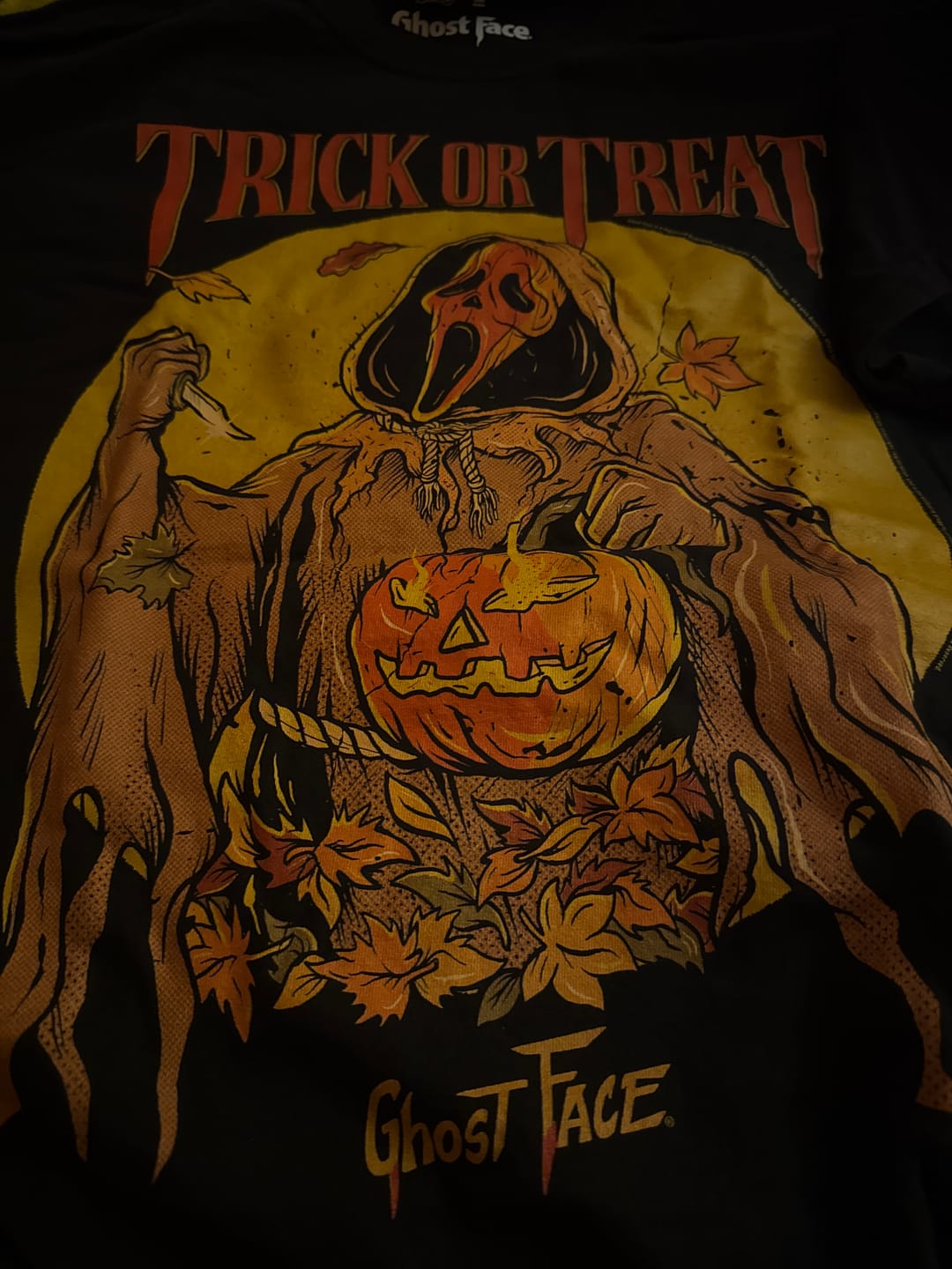 Customer photo review of GHOST FACE: TRICK OR TREAT - T-SHIRT