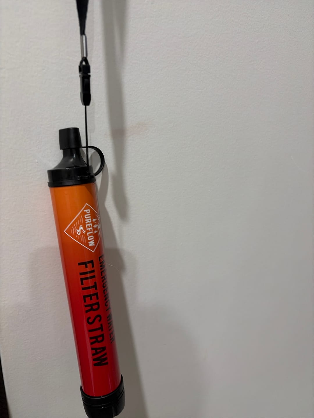 Customer photo review of PureFlow Emergency Water Filter Straw