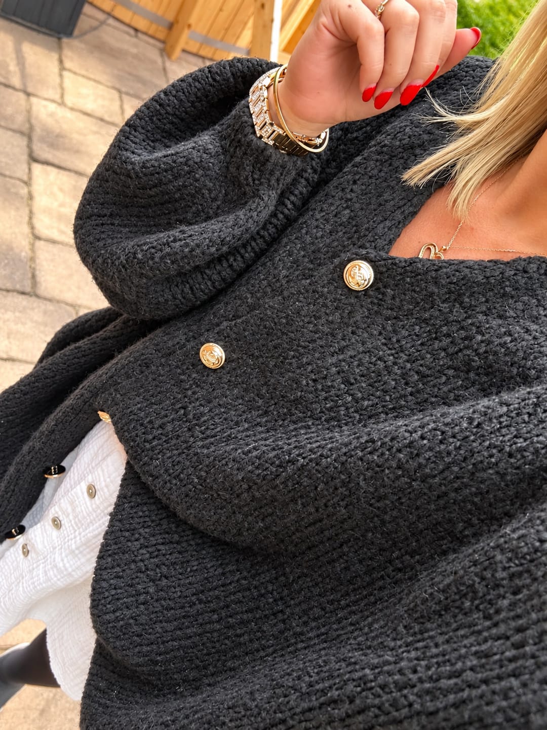 Customer photo review of Oversized Cardigan "CozyGlam"