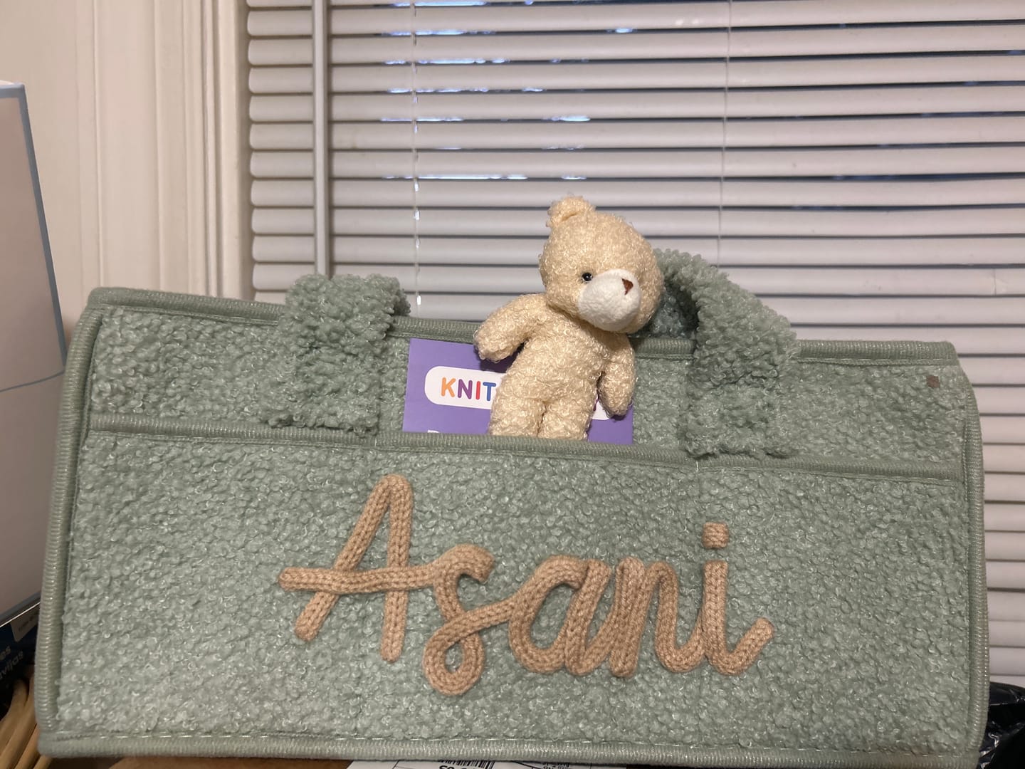 Customer photo review of K&C - Personalized Baby Storage Basket