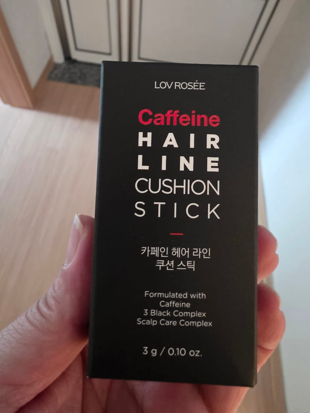 Customer photo review of LOV ROSÉE Caffeine Hairline Cushion Stick 3g