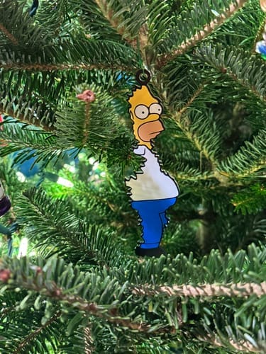 Customer photo review of Homer Hanging Christmas Tree Decoration