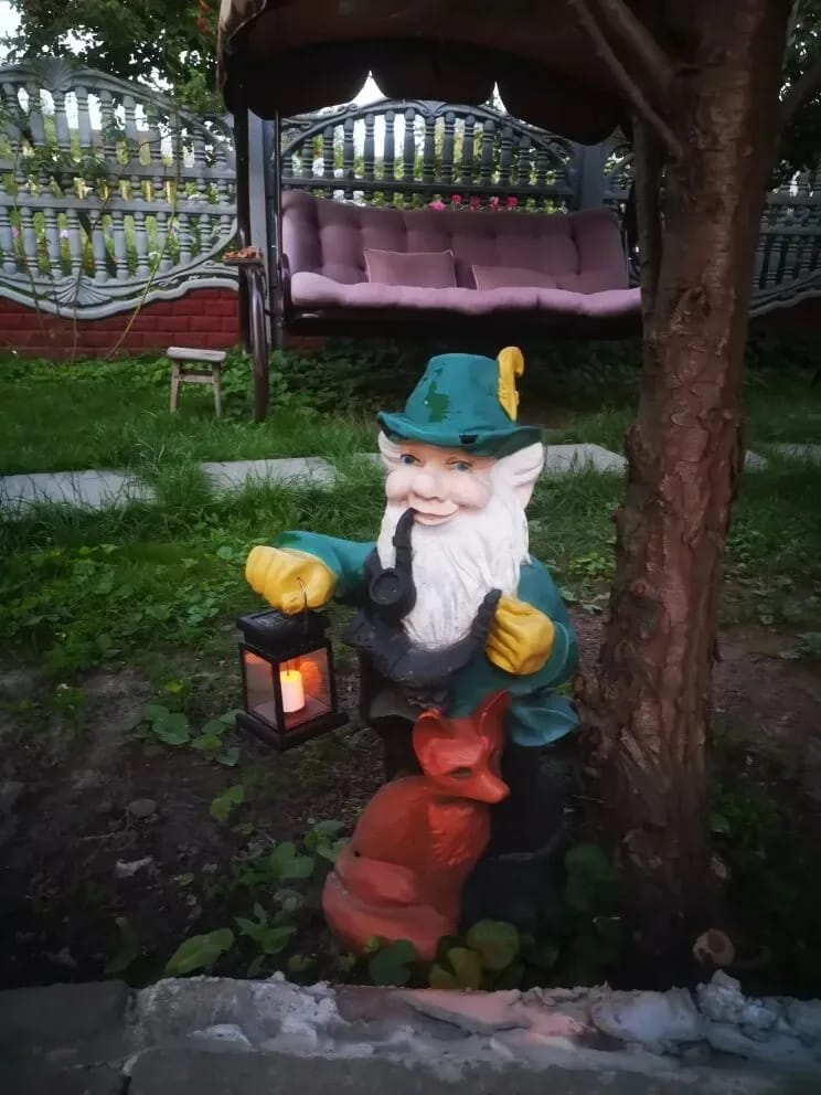 Customer photo review of Solar Lantern, Outdoor Garden Light with Handle, Black, IP65