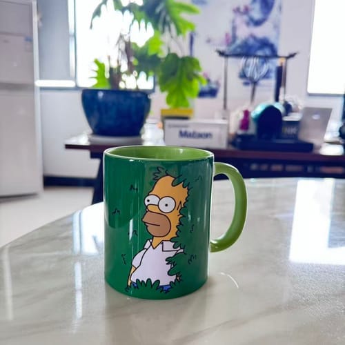 Customer photo review of Homer in the Bush Accent Coffee Mug