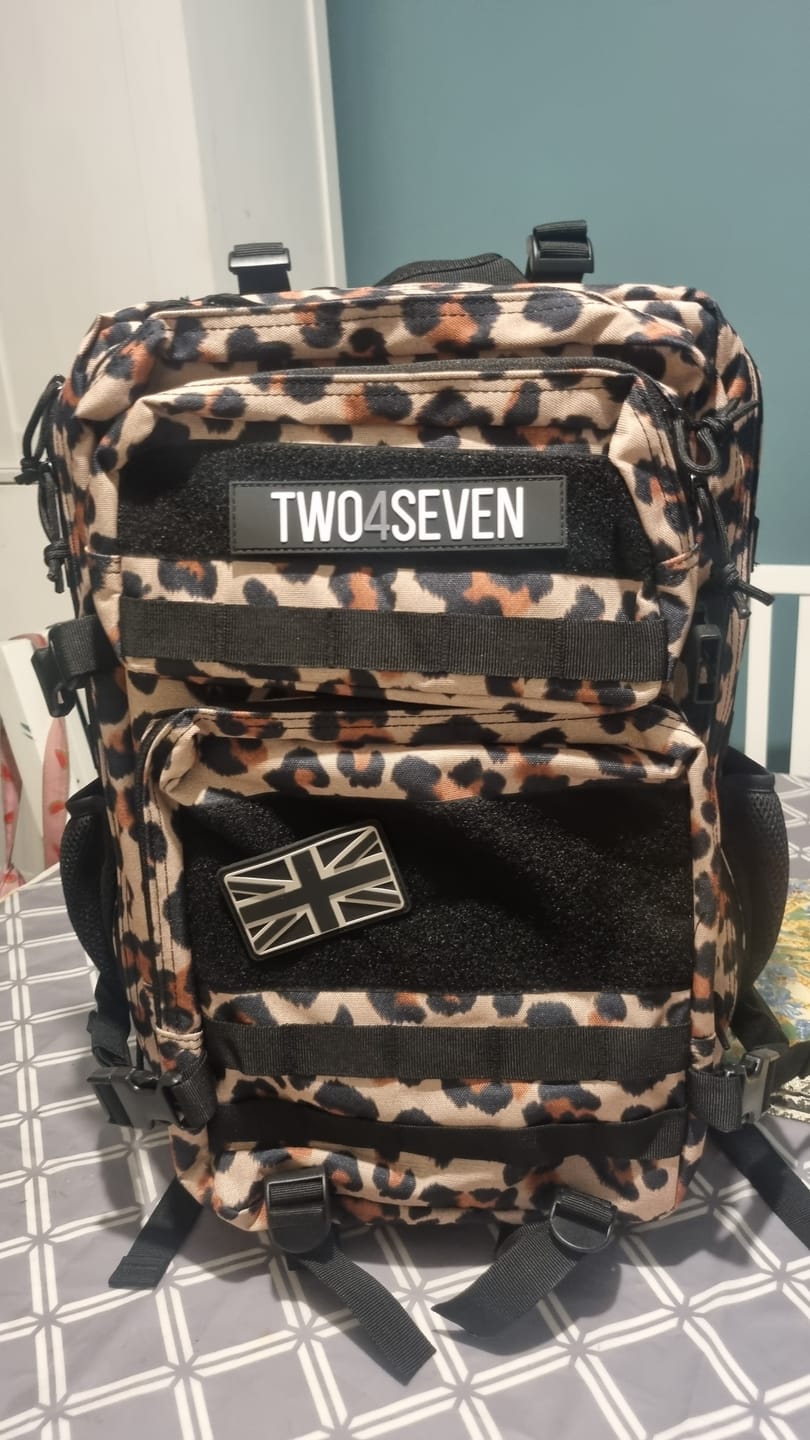 Customer photo review of TWO4SEVEN 45L Gym Backpack - Leopard Print