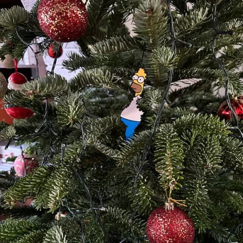 Customer photo review of Homer Hanging Christmas Tree Decoration