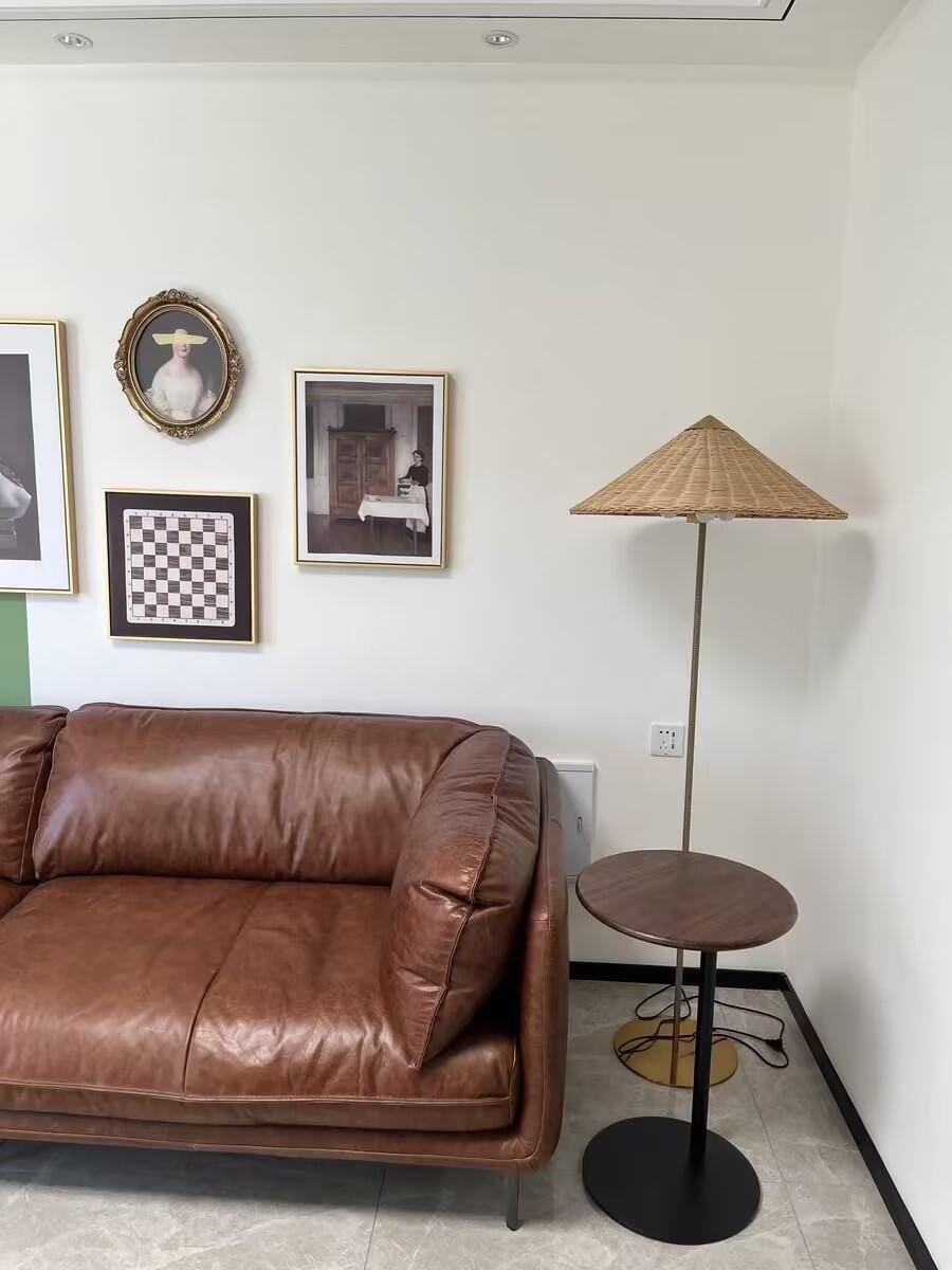 Customer photo review of Conical Shade Floor Lamp, Brass Stem, 64 cm Wide, Plug In