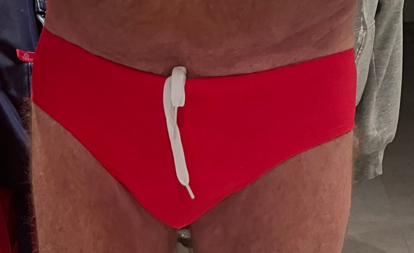 Customer photo review of Men Sexy Pouch Solid Bikini Swim Briefs