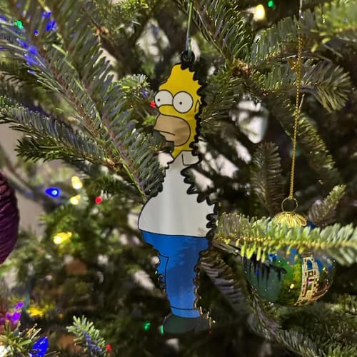 Customer photo review of Homer Hanging Christmas Tree Decoration