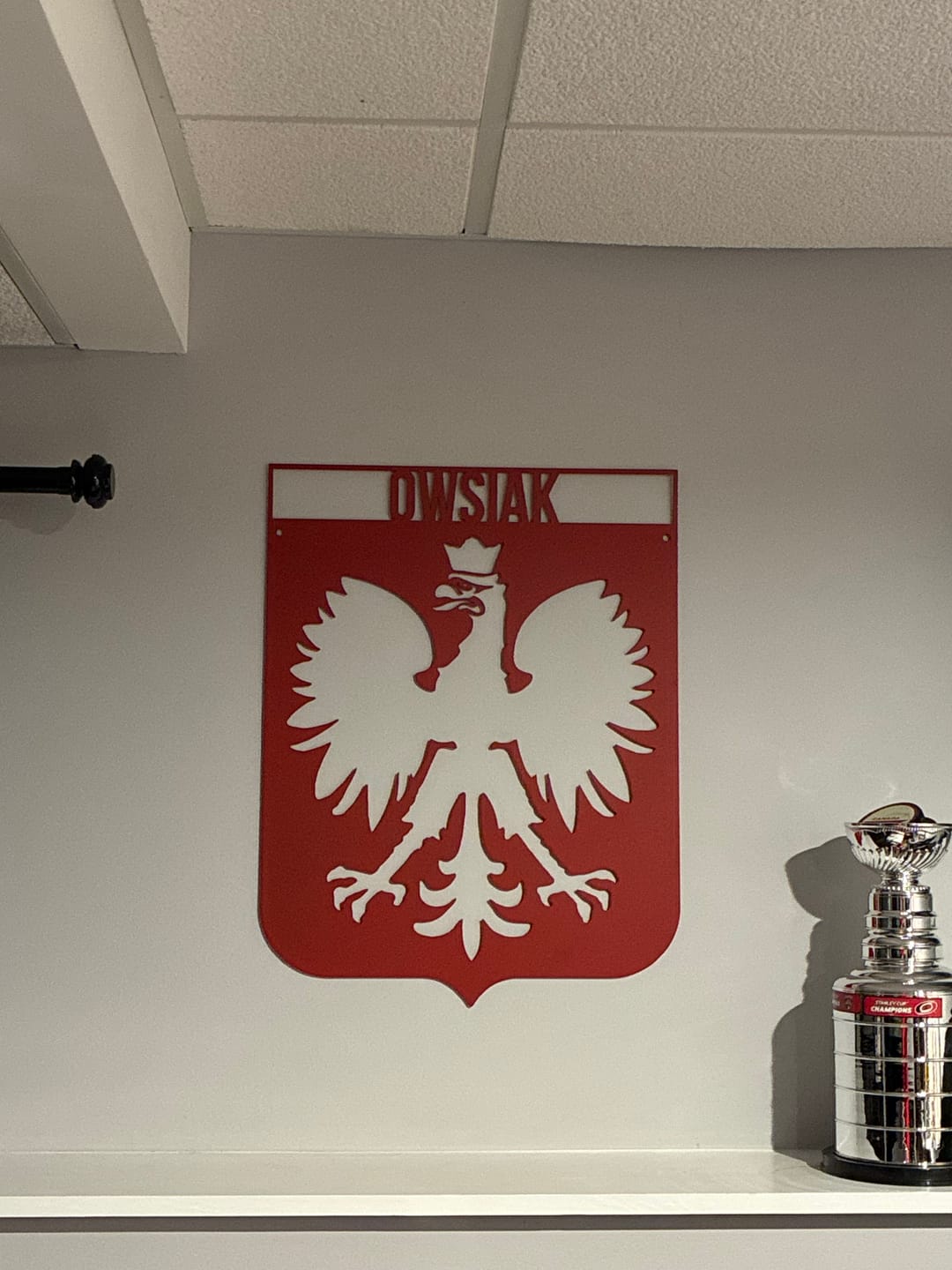 Customer photo review of Personalized Polish Eagle Family Name Metal Wall Art