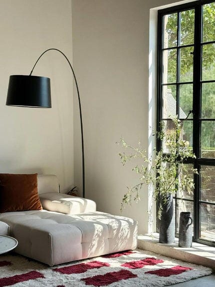 Customer photo review of Arc Floor Lamp, Domed Shade, Metal Arm, 190 cm Reach, 220 cm Tall