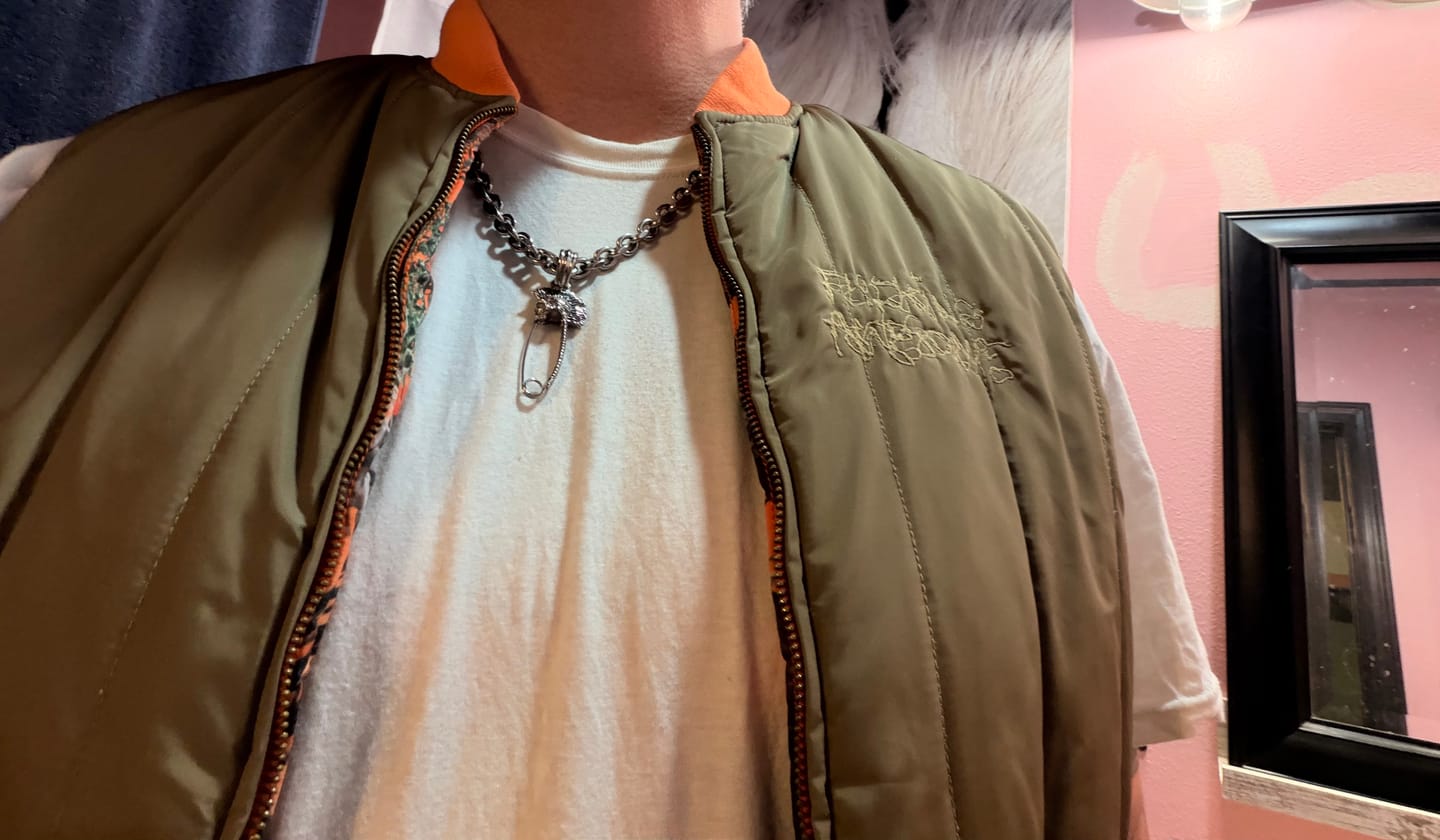 Customer photo review of PUNK SAFETY PIN PENDANT