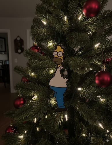 Customer photo review of Homer Hanging Christmas Tree Decoration