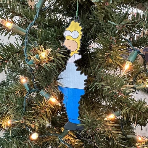 Customer photo review of Homer Hanging Christmas Tree Decoration