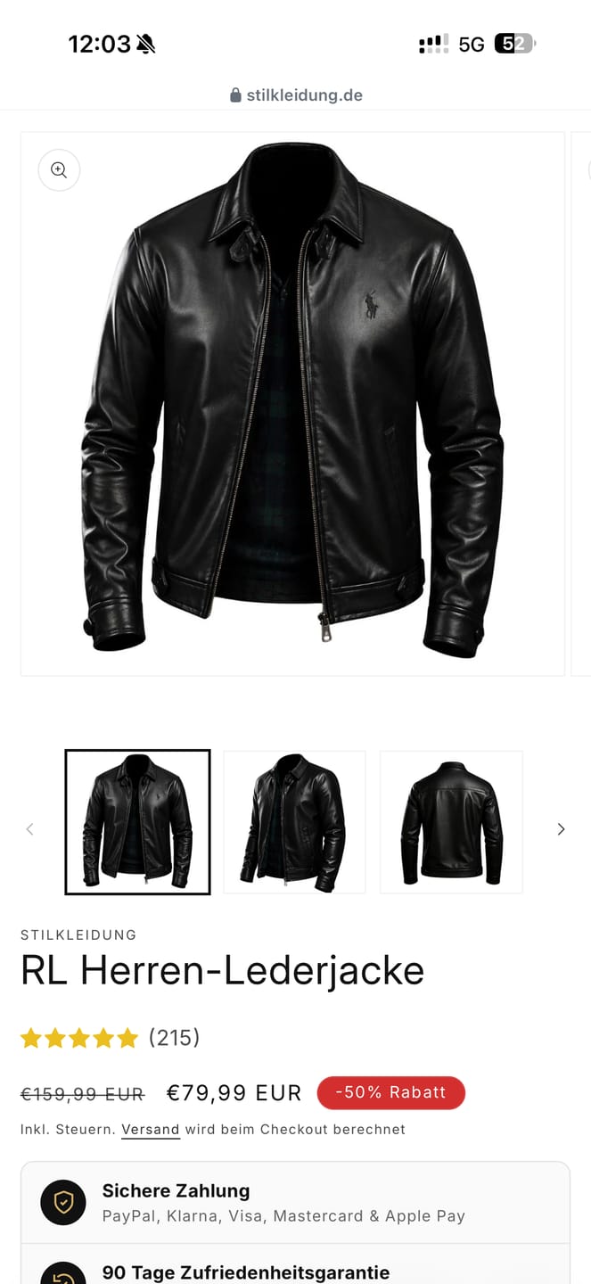Customer photo review of RL Herren-Lederjacke