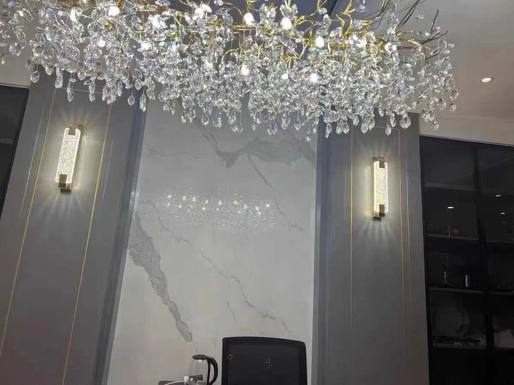 Customer photo review of Bubble Crystal Wall Light, Rose Gold Wall Sconce, Integrated LED