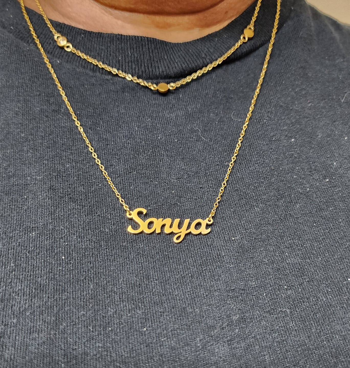 Customer photo review of Custom Name Necklace