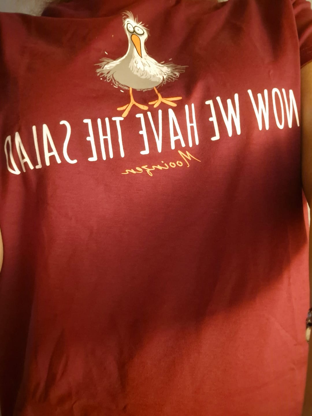 Customer photo review of Now we have the Salad · Unisex Premium Bio T-Shirt