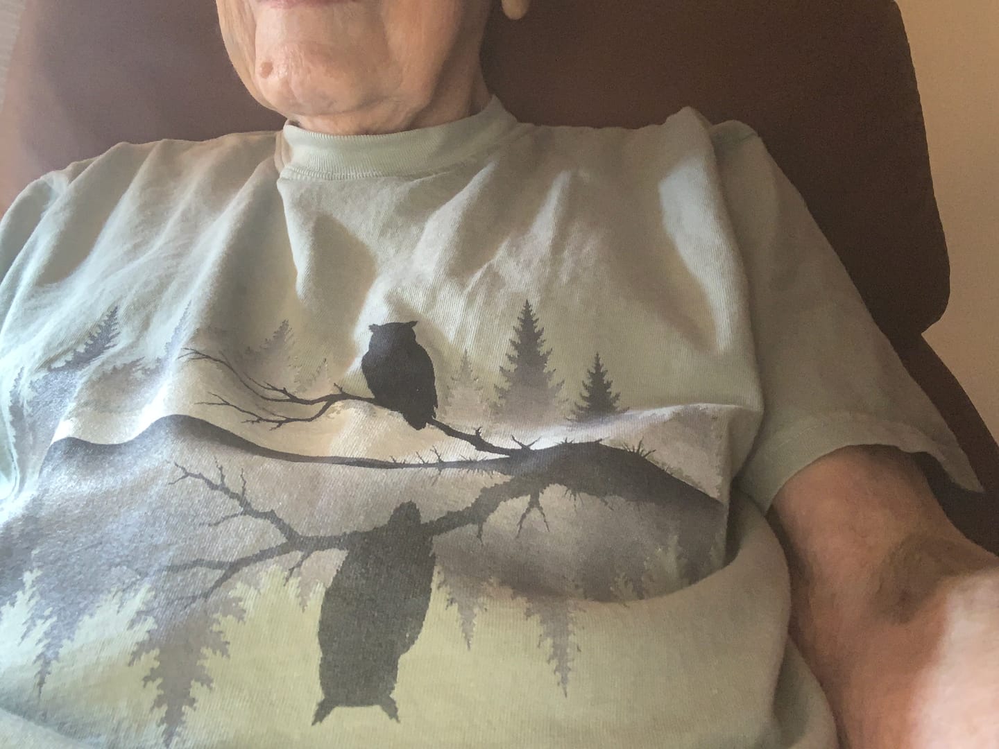 Customer photo review of Owl By Myself T-Shirt