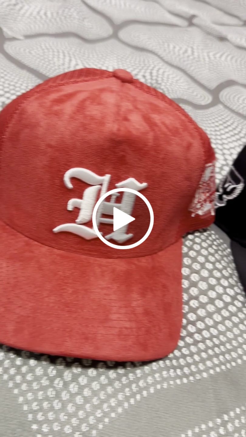 Customer video review of All Black Leather Brim Rhine Stone Hat