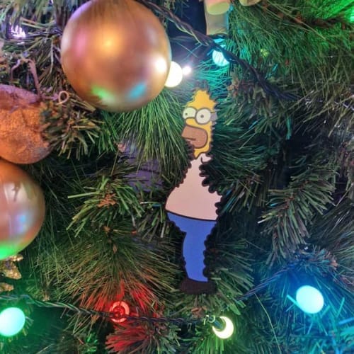 Customer photo review of Homer Hanging Christmas Tree Decoration