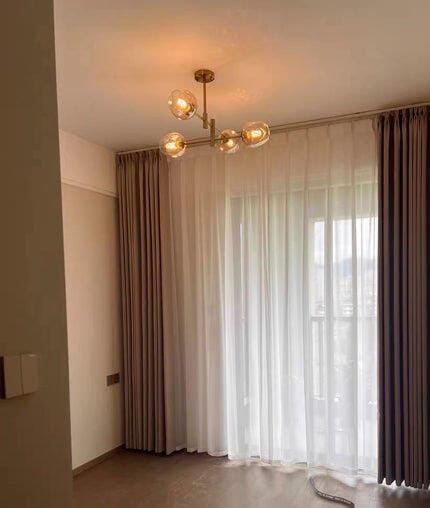 Customer photo review of Glass Globe Chandelier, Gold Finish Frame, Hardwired, Iron