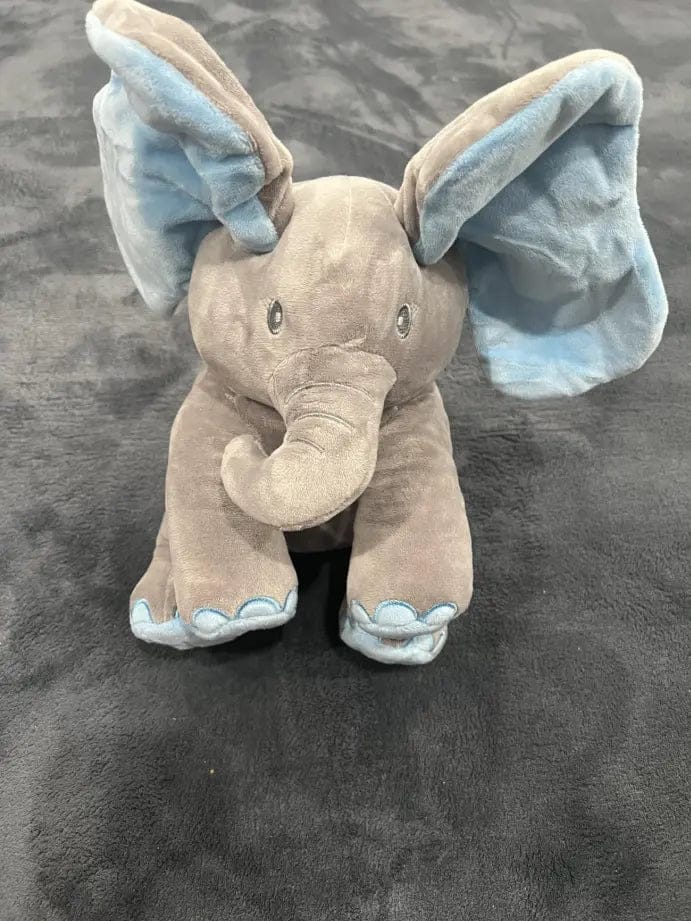 Customer photo review of PeekabooPal™ Ellie – The Singing Peekaboo Elephant Plush