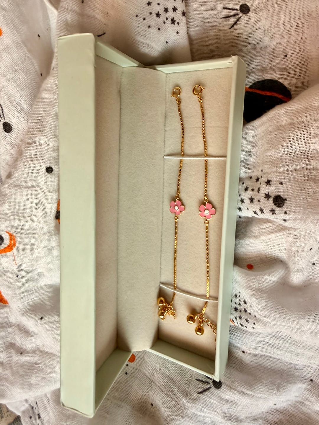 Customer photo review of Flower Silver Payal (PAIR)