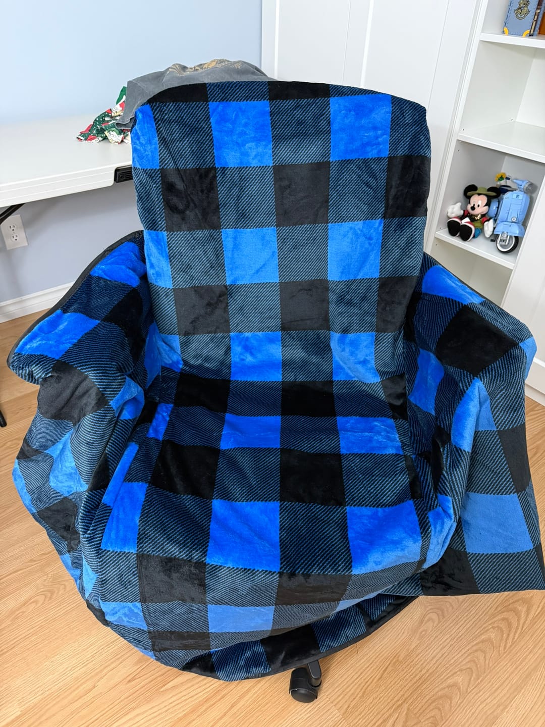 Customer photo review of The Chair Blanket