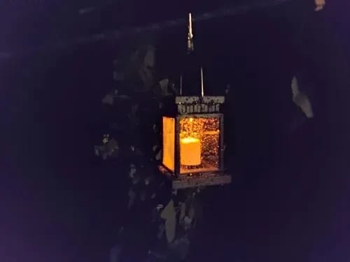 Customer photo review of Solar Lantern, Outdoor Garden Light with Handle, Black, IP65