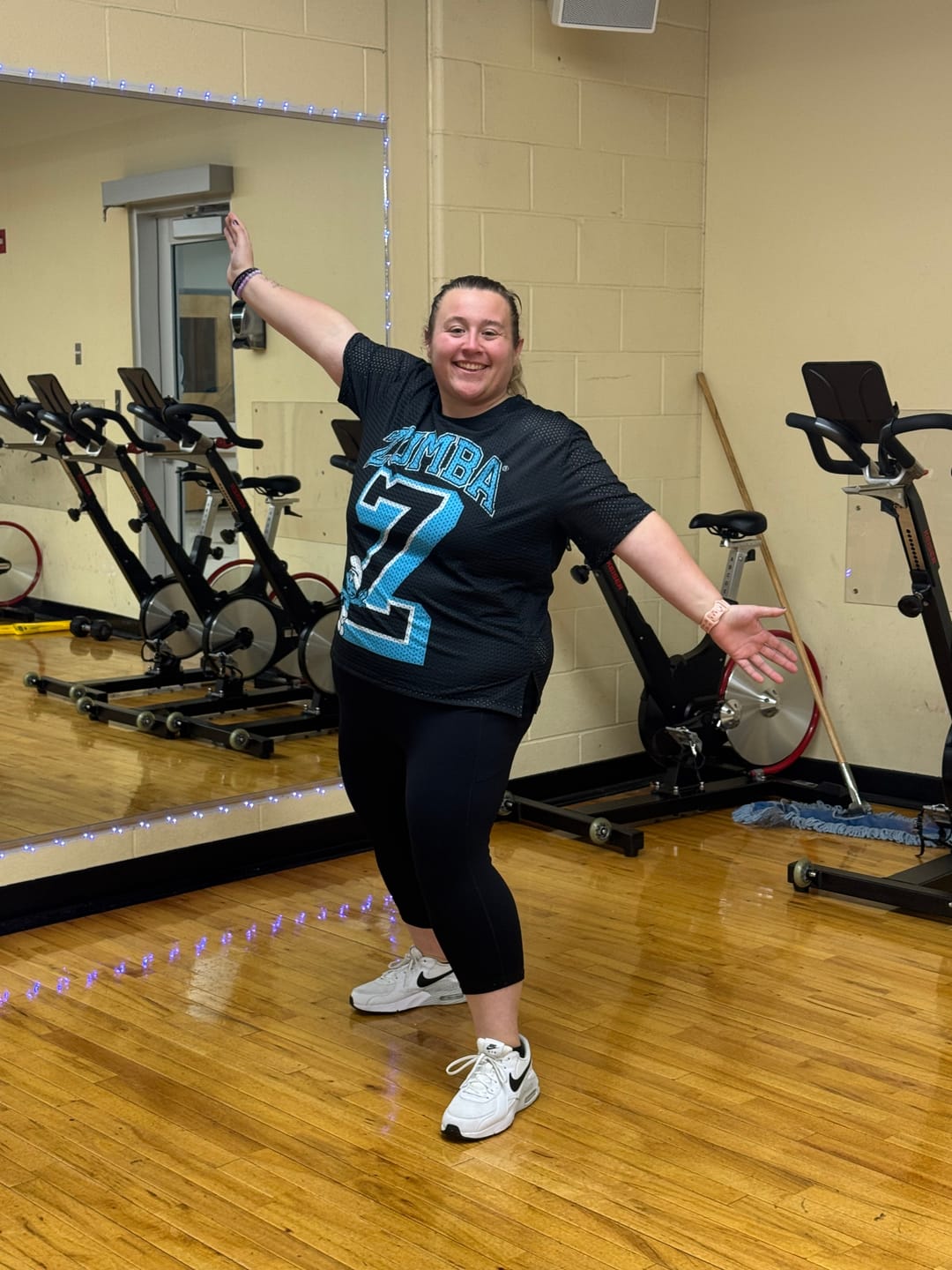 Customer photo review of Zumba X The Smurfs Mesh Boxy Top