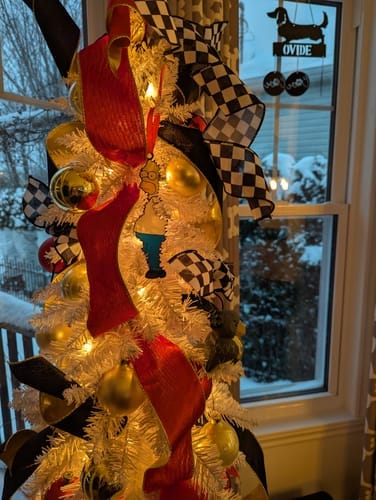 Customer photo review of Homer Hanging Christmas Tree Decoration