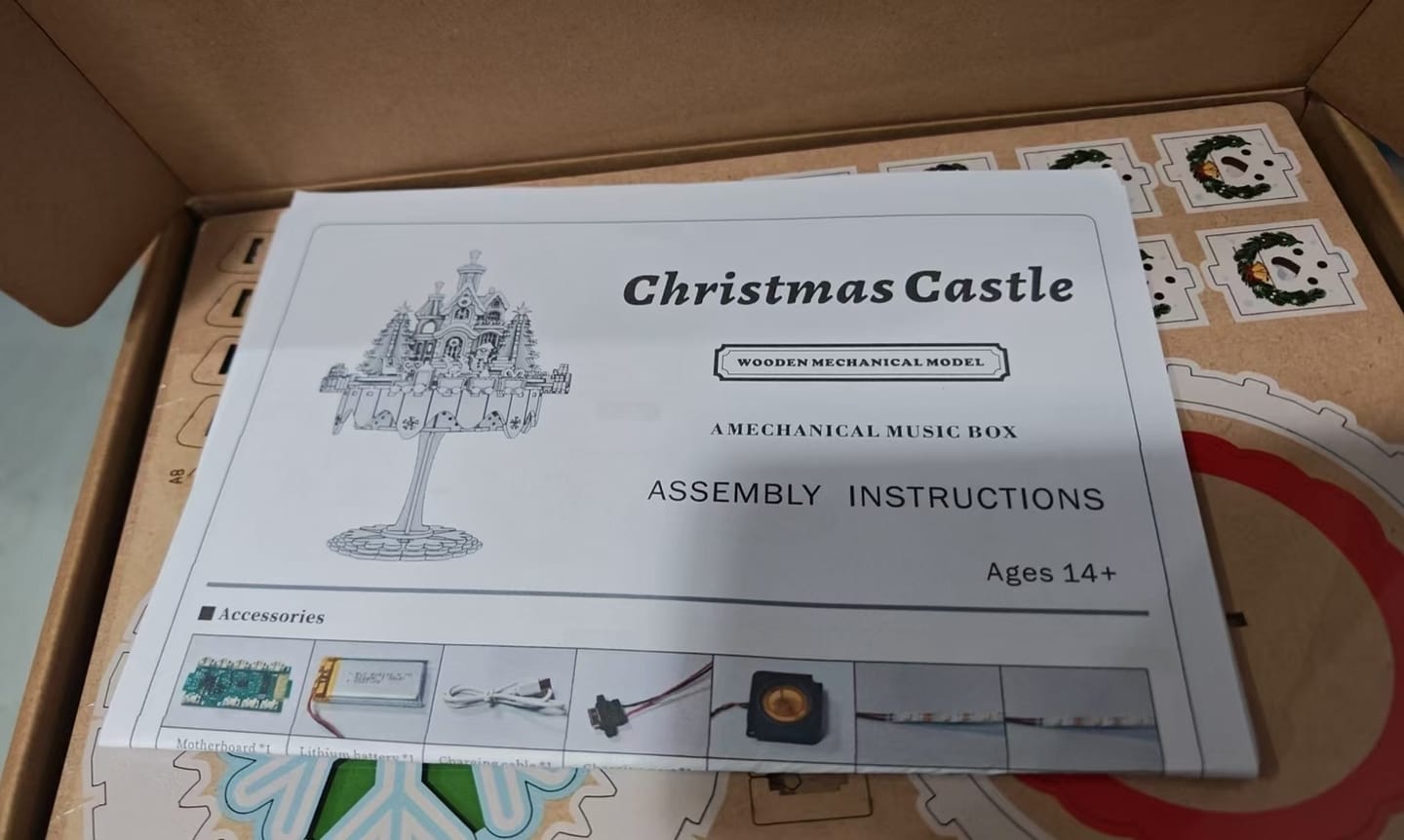 Customer photo review of Floating Christmas Castle 3D Wooden Puzzle Kit