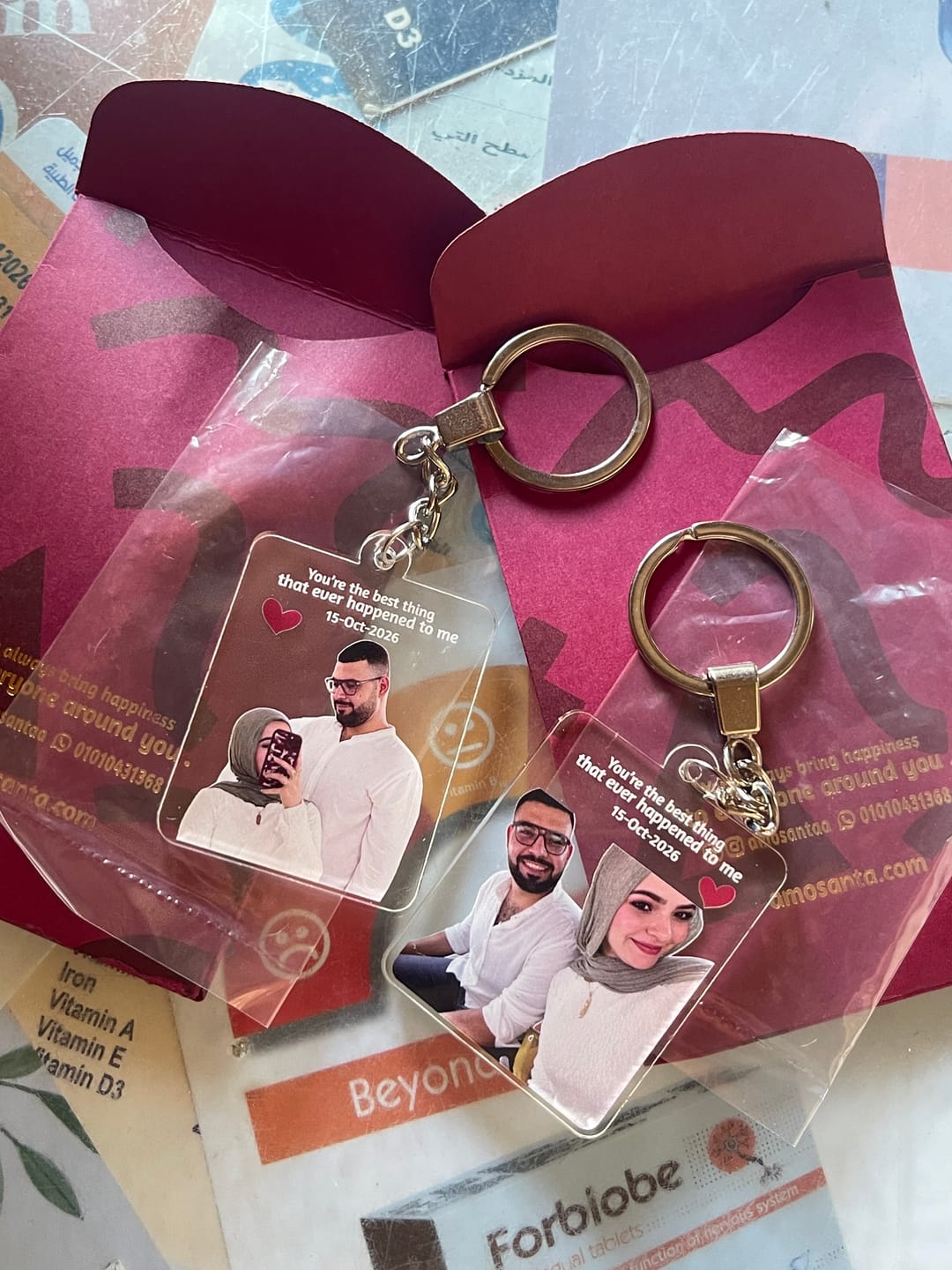 Customer photo review of A message to the one I loved -  Keychain ✨