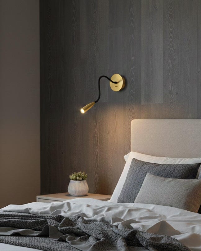 Customer photo review of Gooseneck Wall Light, Flexible Arm Wall Sconce, Integrated LED