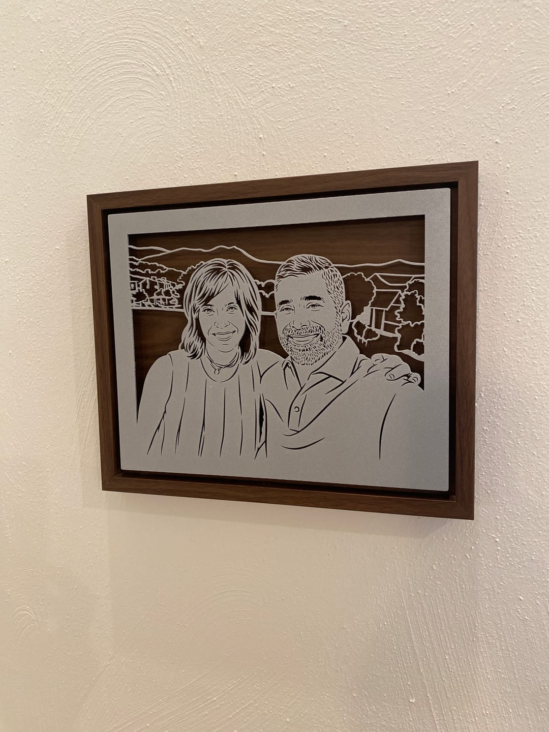 Customer photo review of Custom Metal Portrait