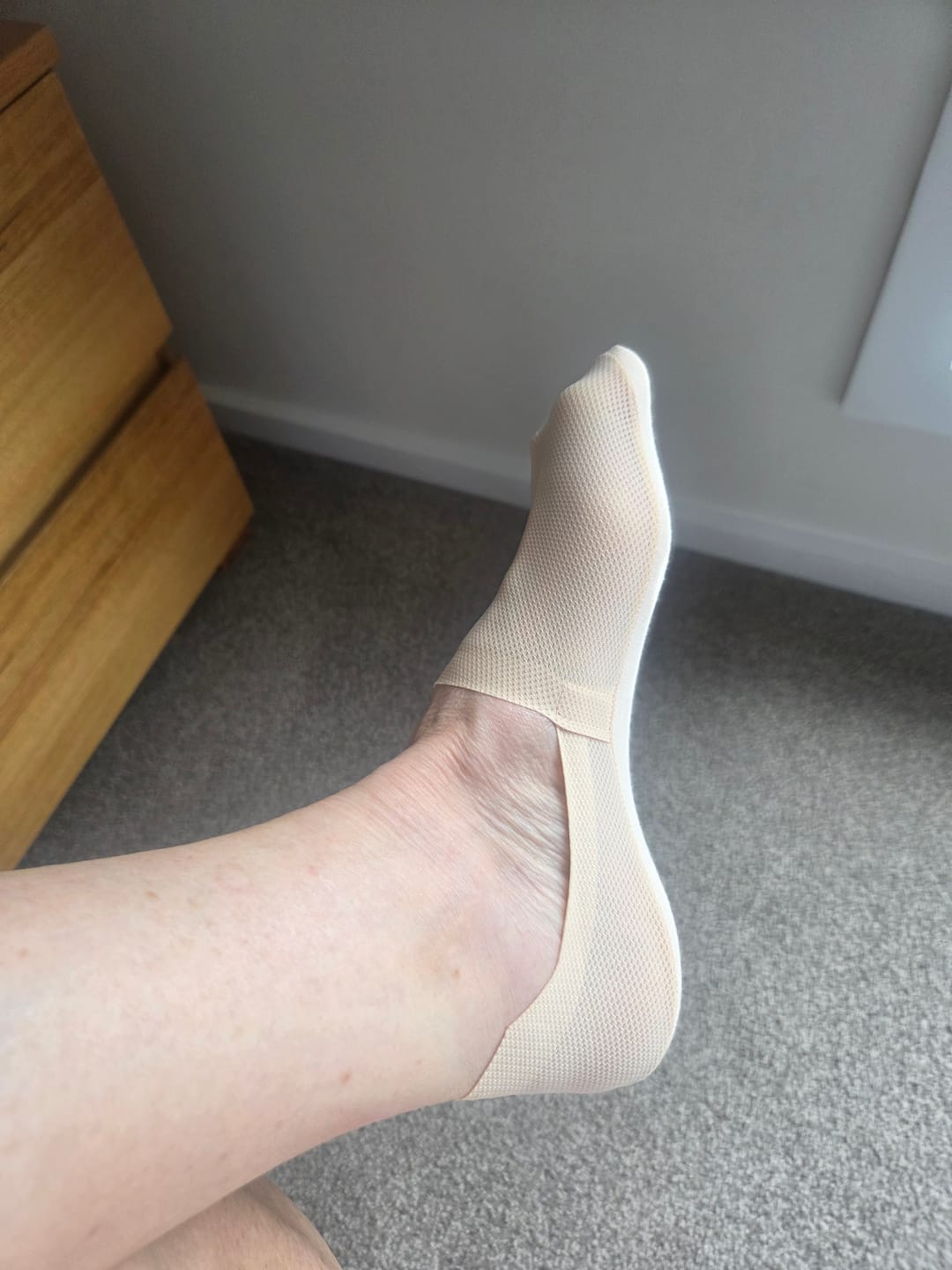Customer photo review of 3 Pack Invisible Socks