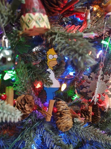 Customer photo review of Homer Hanging Christmas Tree Decoration