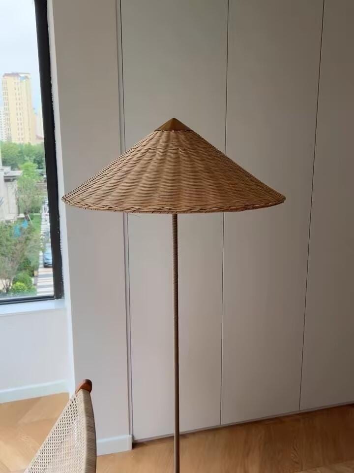 Customer photo review of Conical Shade Floor Lamp, Brass Stem, 64 cm Wide, Plug In