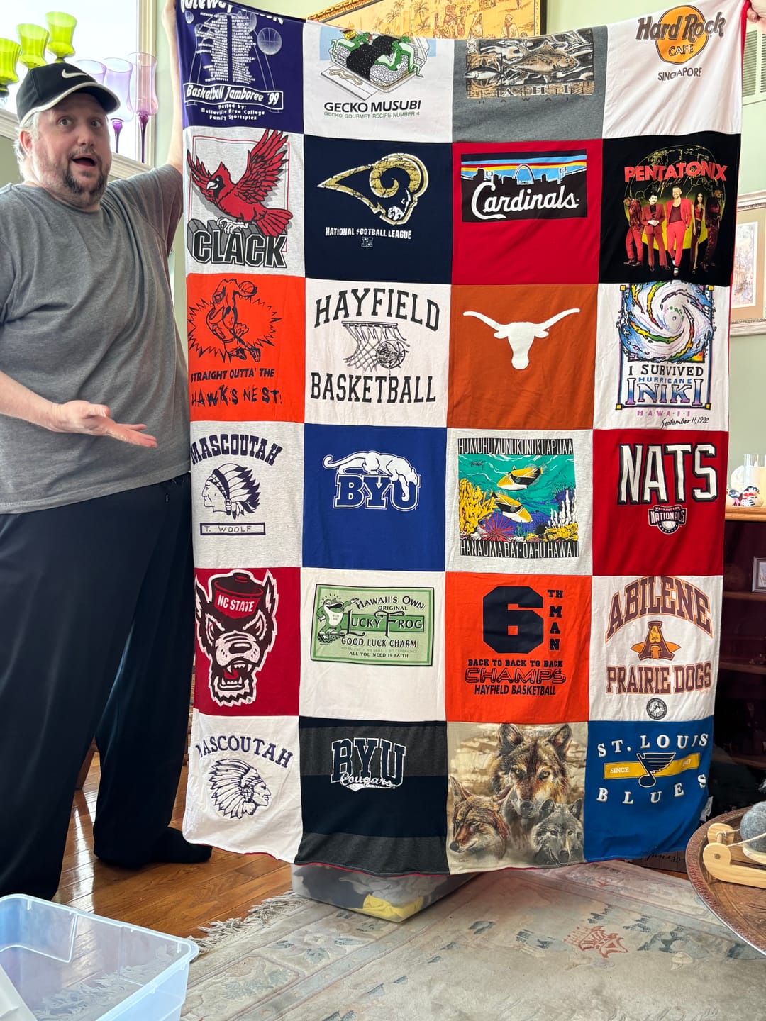 Customer photo review of Project Repat T-Shirt Quilt