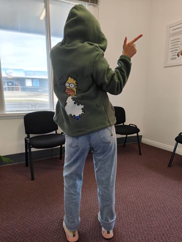 Customer photo review of Oversized Fit Teddy Unisex Hoodie