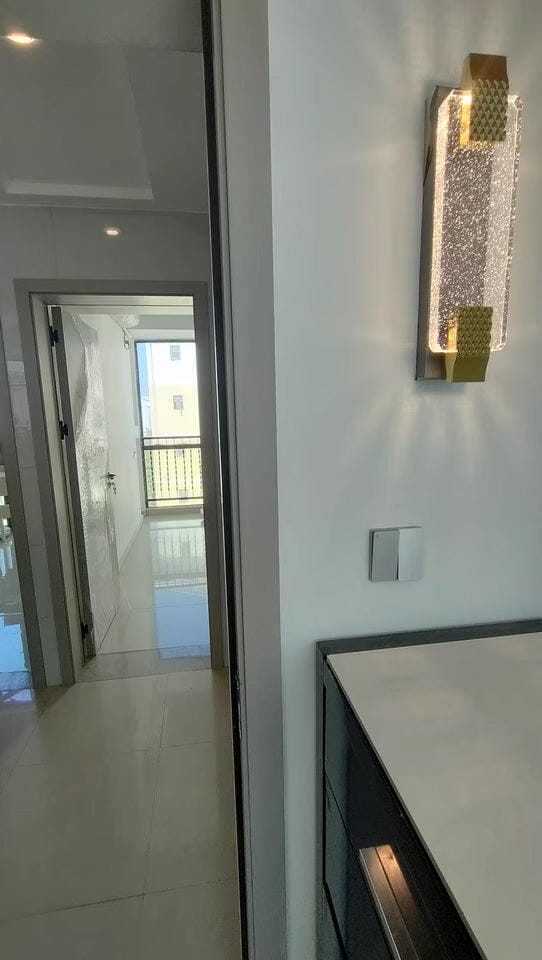 Customer photo review of Bubble Crystal Wall Light, Rose Gold Wall Sconce, Integrated LED