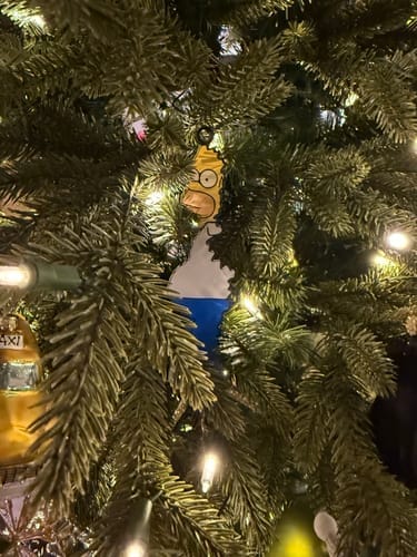 Customer photo review of Homer Hanging Christmas Tree Decoration