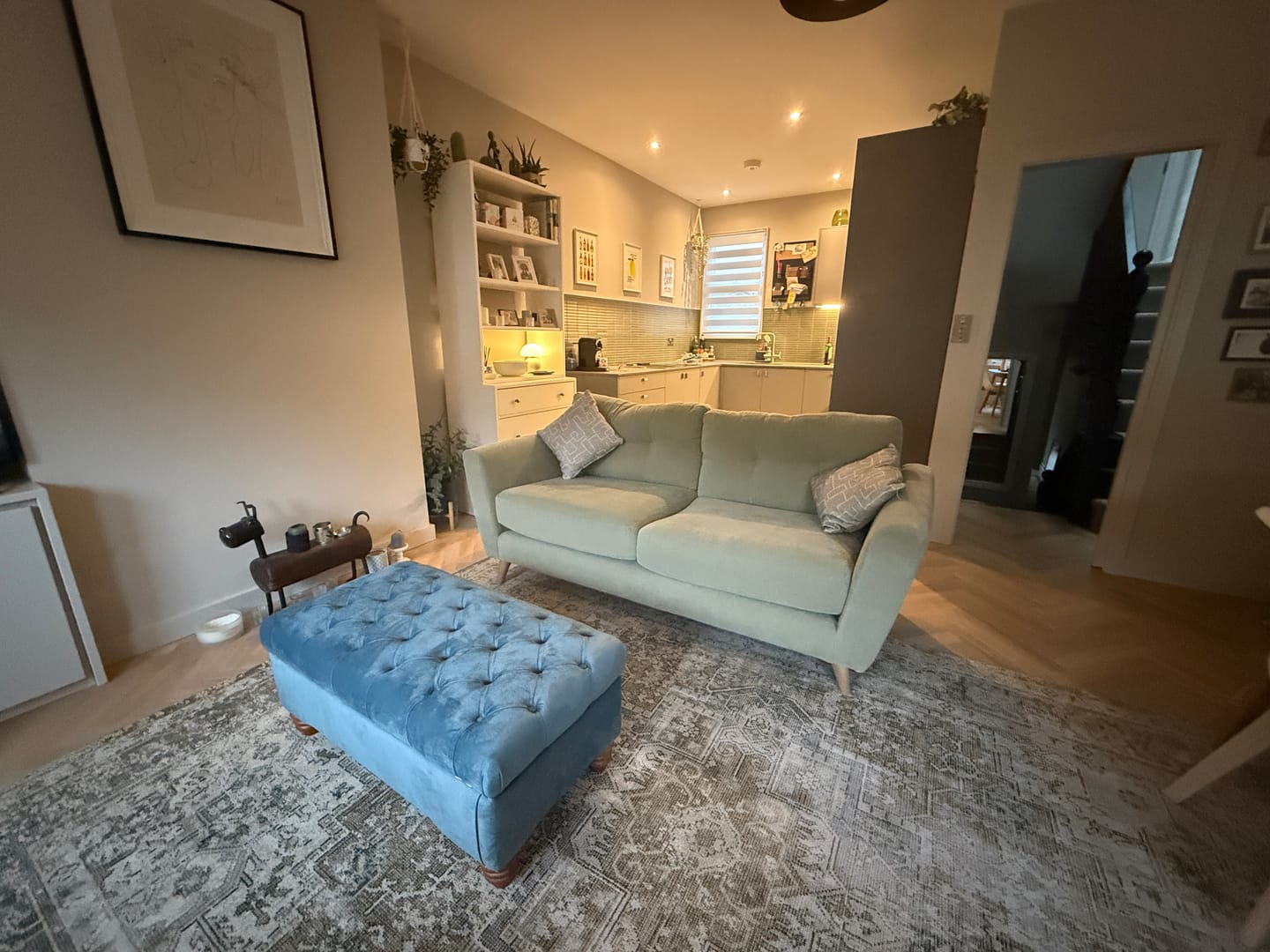 Customer photo review of Regent Artisan Storage Ottoman – Handmade Chesterfield Bench UK