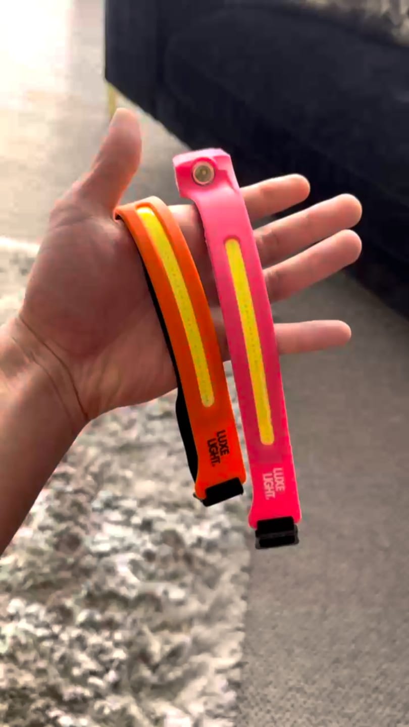 Customer photo review of Luxelight™ LED Headlamp — Limited Edition Color Collection