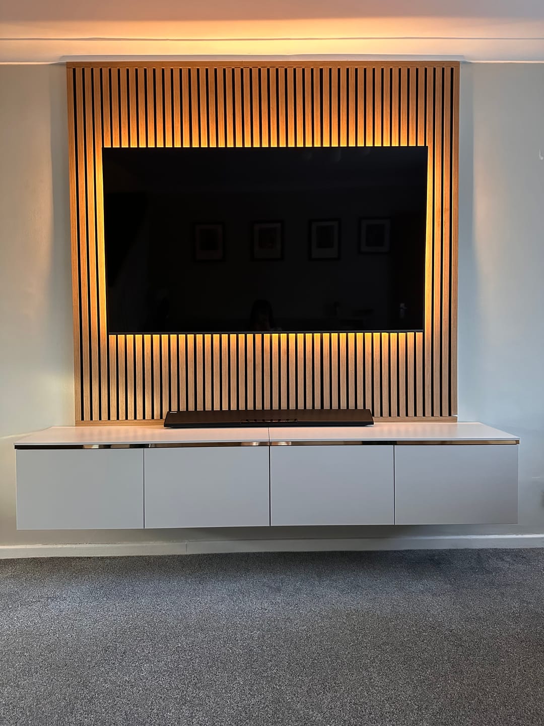 Customer photo review of Natural Oak Acoustic Wall Panel