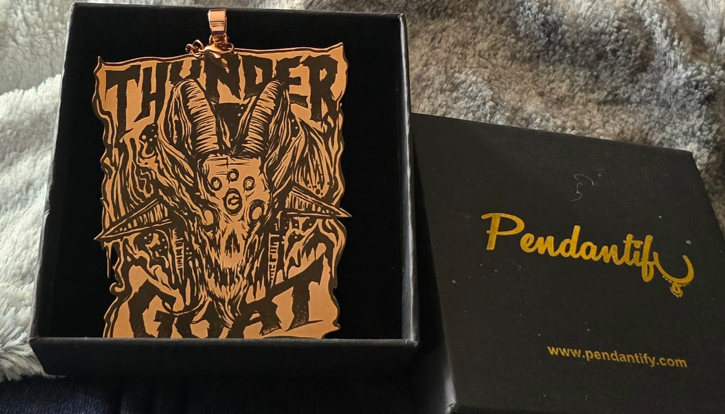 Customer photo review of Custom Logo Engraved Photo Pendant Necklace