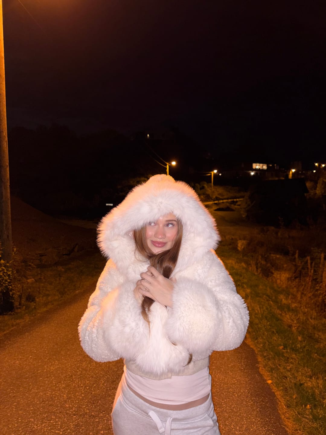 Customer photo review of Cynthia Faux Fur Jacket